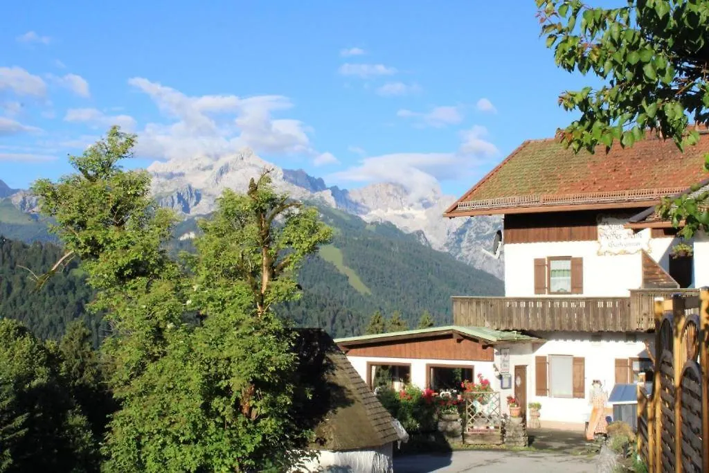 Pfeiffer Alm mit Blick auf die Zugspitze-1